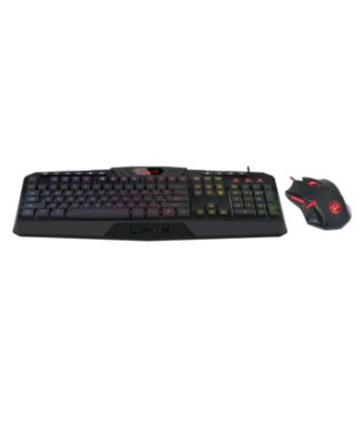 Gaming Essentials S101-3 Wired Gaming Keyboard and Optical Mouse Bundle with RGB Backlighting
