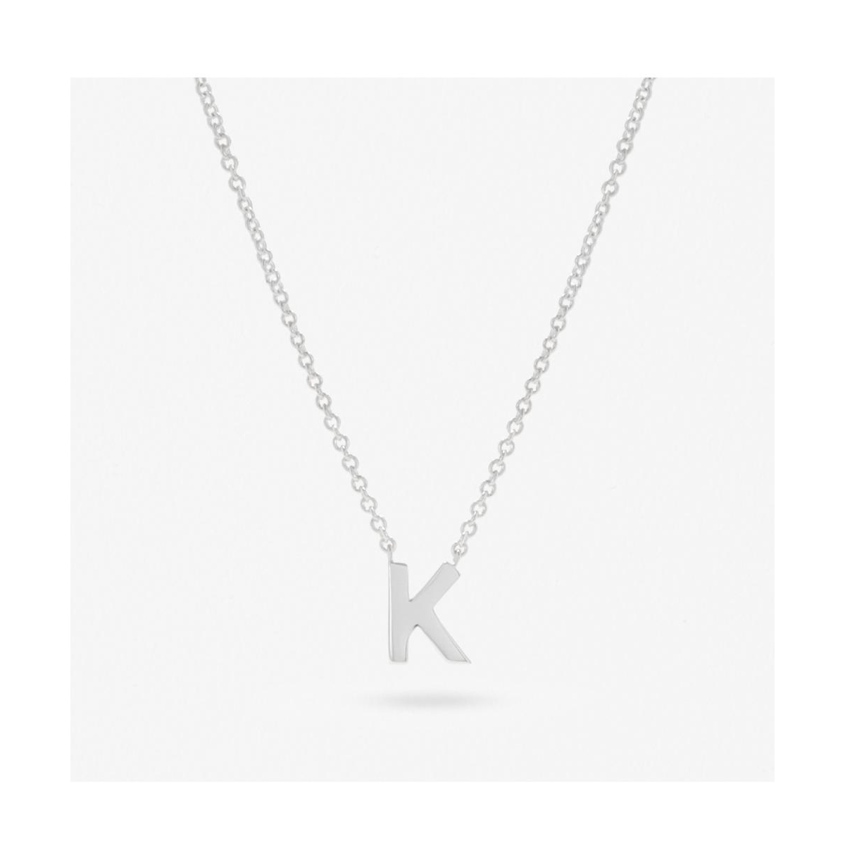 Silver Initial Necklace - Letter Necklace - Silver initial - letter k