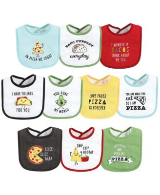 Baby Boys Hudson Unisex Plush Fiber-Filled Cotton Terry Drool Bibs