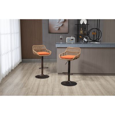 Streamdale Adjustable Bar Stools Set with Footrest