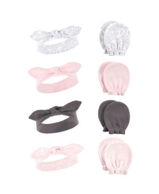 Baby Girls Hudson 16Pc Headband and Scratch Mitten Set