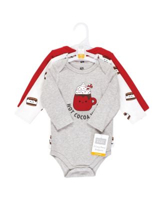 Essential Long-Sleeve Cotton Bodysuit Triple Set