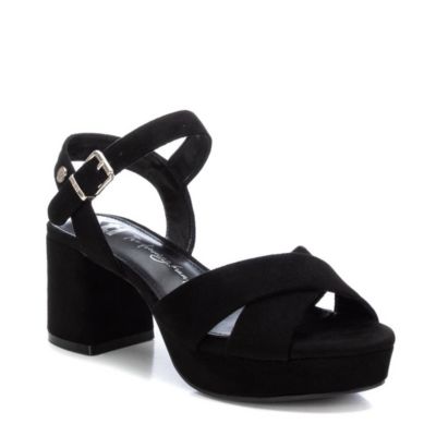 Women's Suede Heeled Platform Sandals By XTI