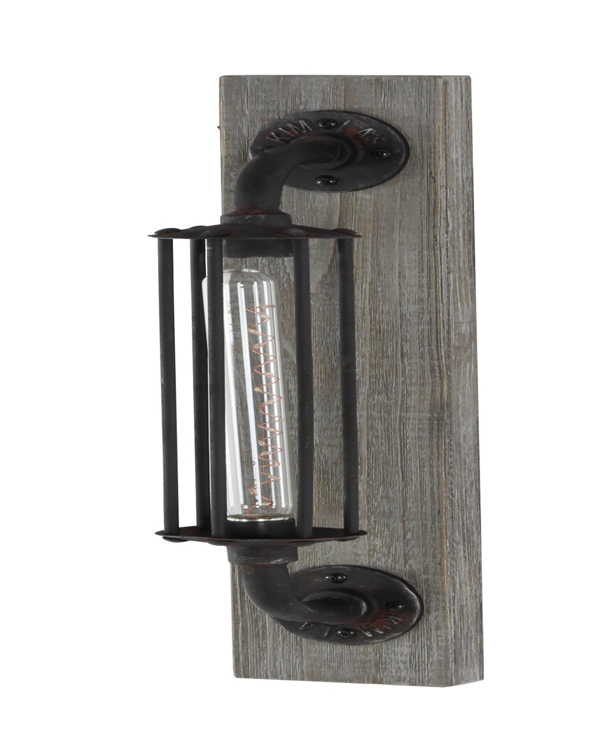 Rosemary Lane 20" Metal Geometric Battery Operated Accent Lamp In Black