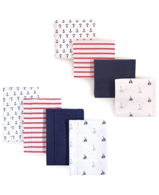 Comfortable Cotton Flannel 8-Piece Collection Receiving Blankets & Burp Cloths