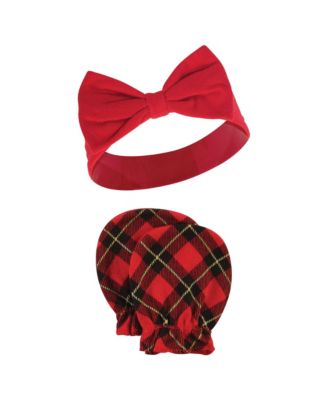 Baby Girls Hudson Cotton Headband and Scratch Mitten Set