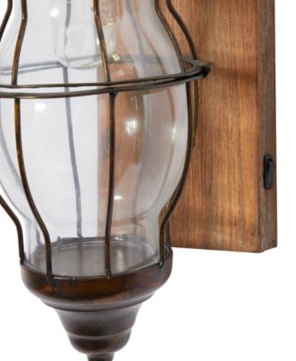 17" Metal  Battery Operated Accent Lamp with Included Fixed LED Light