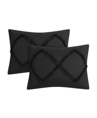 Diamond Ruffle 3 Piece Reversible Comforter Set, King