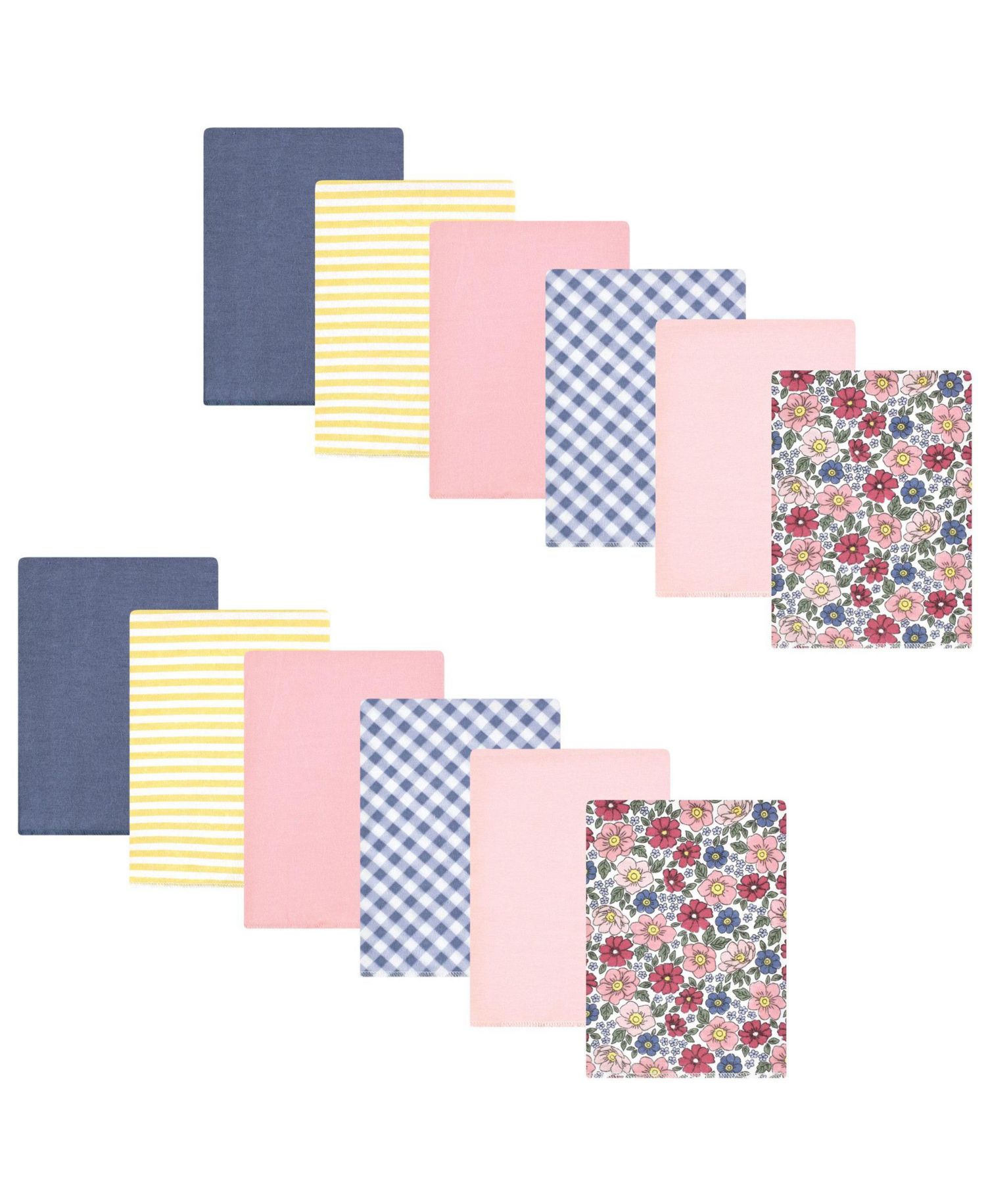 Girls 12Pk Flannel Burp Cloth