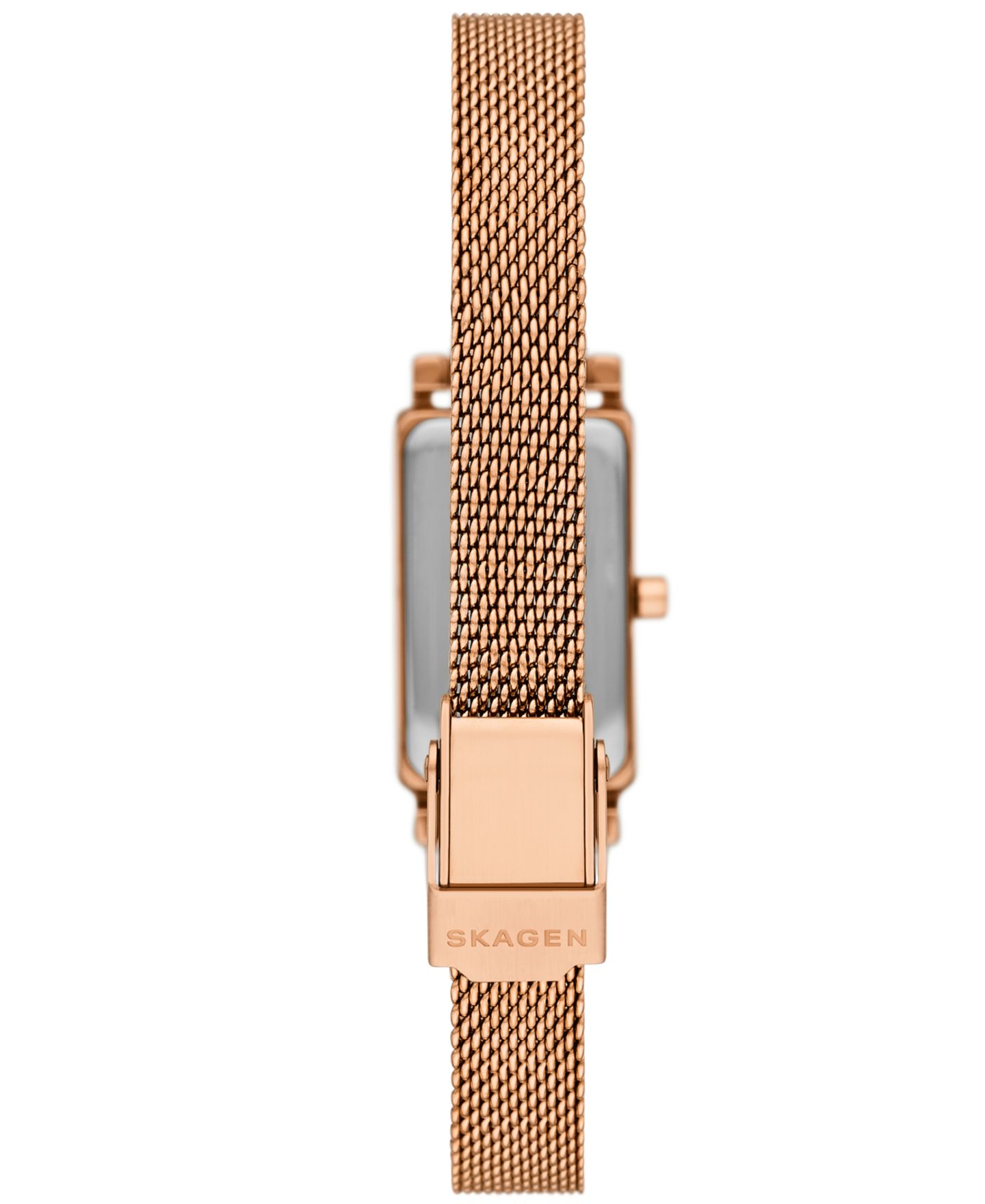 Женские часы Skagen Hagen Micro с двумя стрелками, сталь цвета розового золота, 30 мм — фото 2