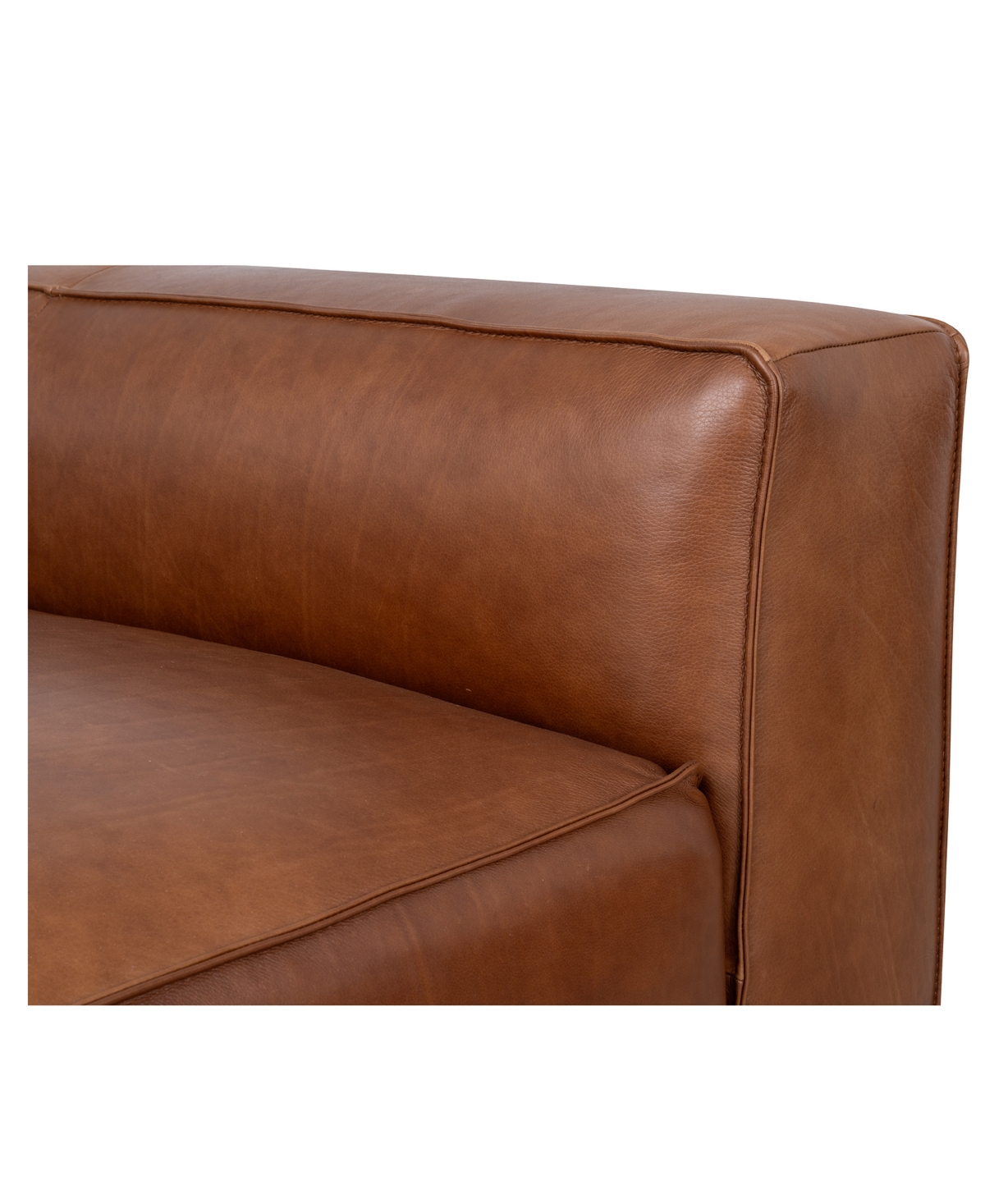 Rutherford Home Amalfy 57" Leather Armless Loveseat