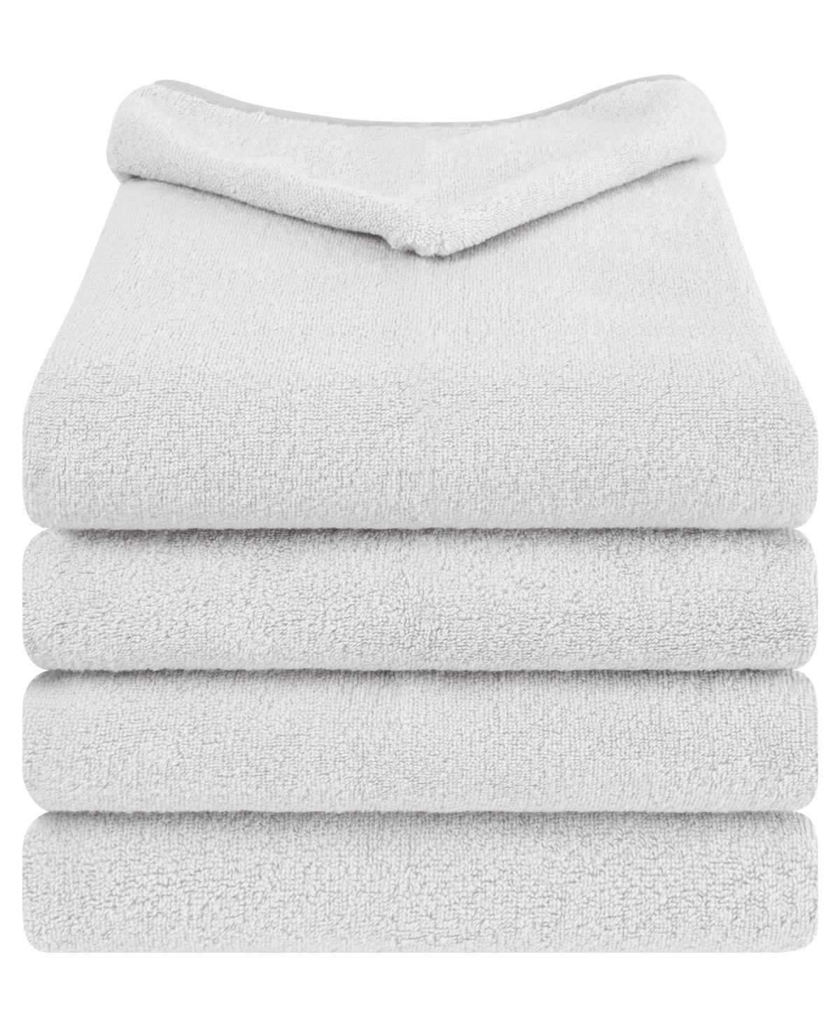 American Soft Linen Turkish Cotton Baby Toddler 4-pc. Bath Towel Set In Gray