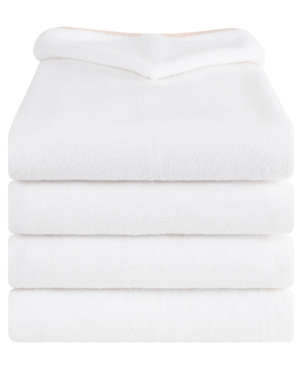 American Soft Linen Turkish Cotton Baby Toddler 4-pc. Bath Towel Set In Pink