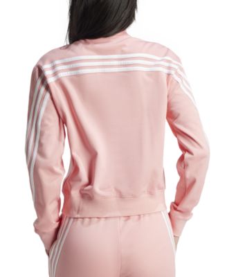 adidas Women's Iconic 3-Stripes Quarter-Snap Track Top - Macy's