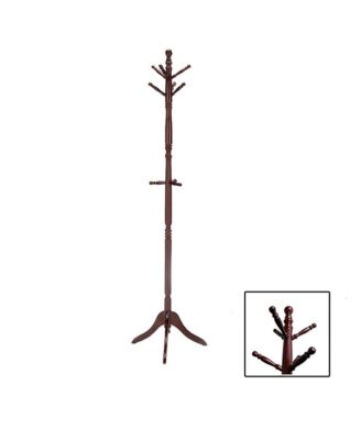 N10081-CH Cherry Finish Wood Swivel Coat Rack