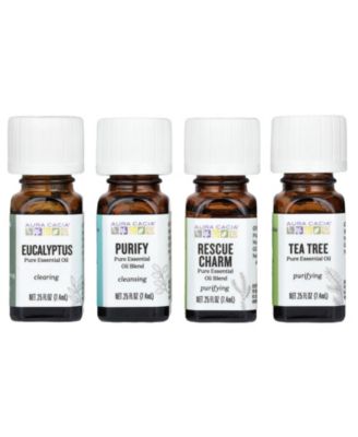 Purify Kit Clearing Pure Essential Oils 4 Bottles 0.25 Fl Oz 7.4 Ml Each