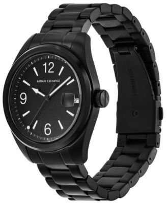 Men's Quartz Three-Hand Black Stainless Steel 42MM
