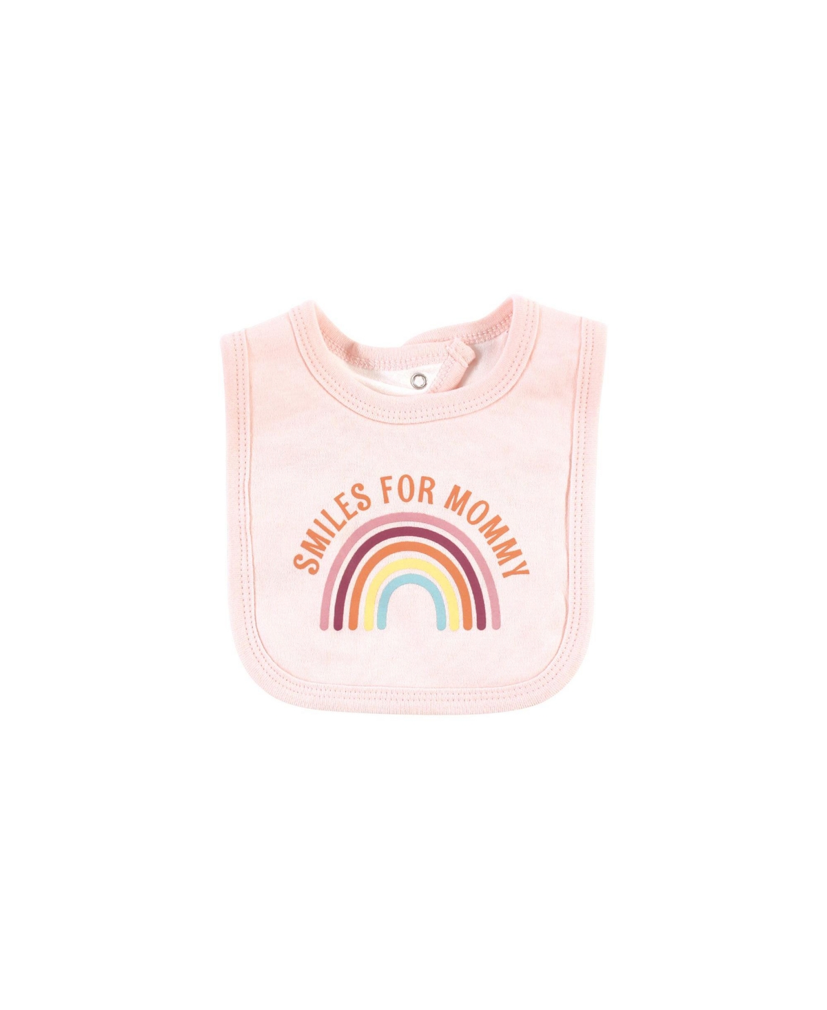 Hudson Baby Baby Girls Cotton Bodysuit, Pant and Bib Set,- Sunshine rainbows