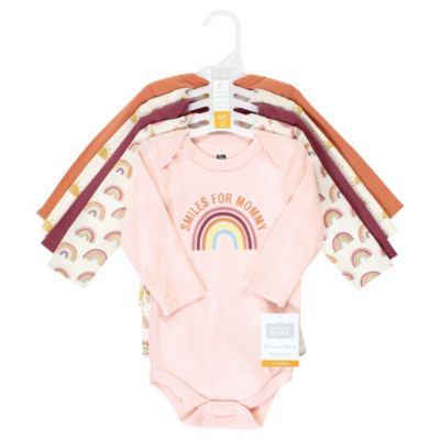 Cotton Long-Sleeve Bodysuits 5-Pack