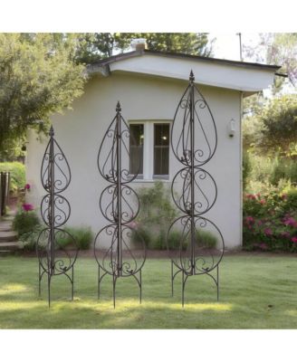 Durable Trellis Metal - Set of 3 Stylish Supports for Climbing Plants