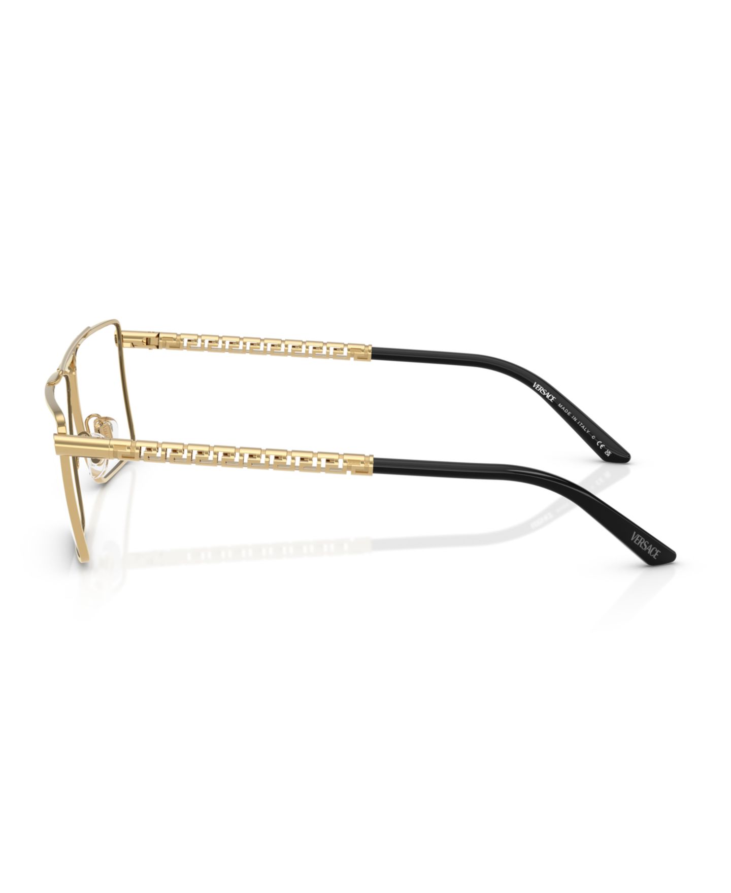 Мужские очки Versace Man Rectangle Metal VE1295 Eyeglasses, цвет: Золотой — фото 4