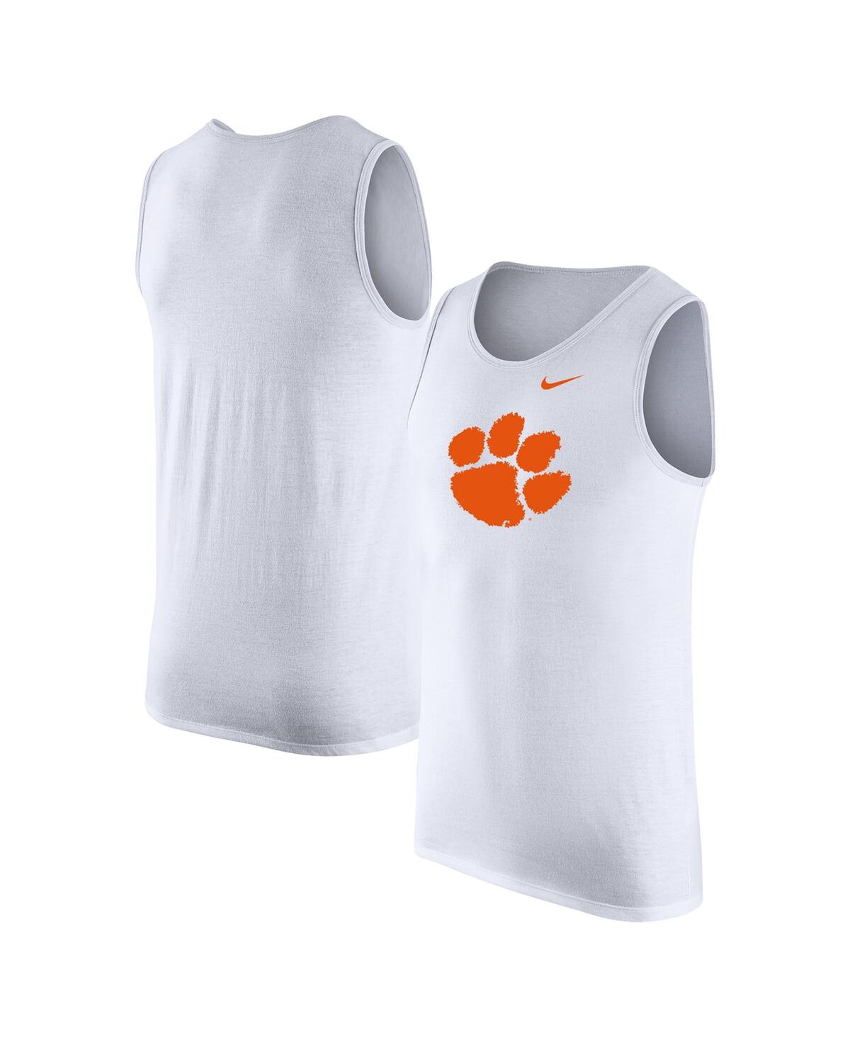 Nike Men's White Clemson Tigers Tank Top In White