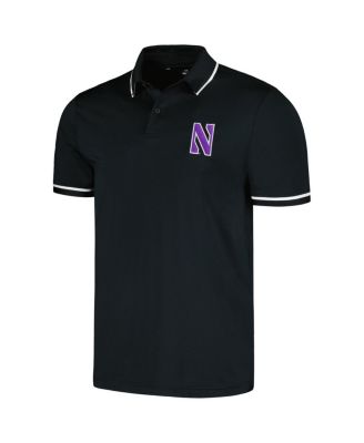Men's Black Northwestern Wildcats T2 Tipped Performance Polo