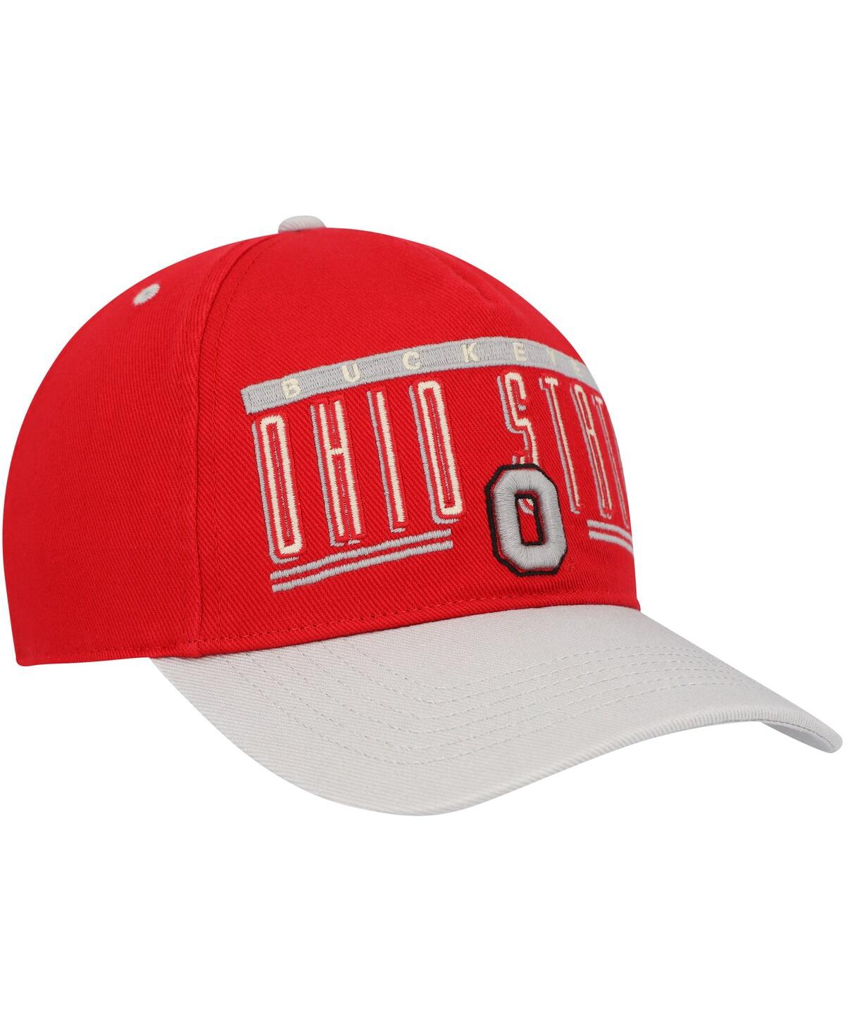'47 Brand Men'sOhio State Buckeyes Double Header Hitch Adjustable Hat - Scarlet