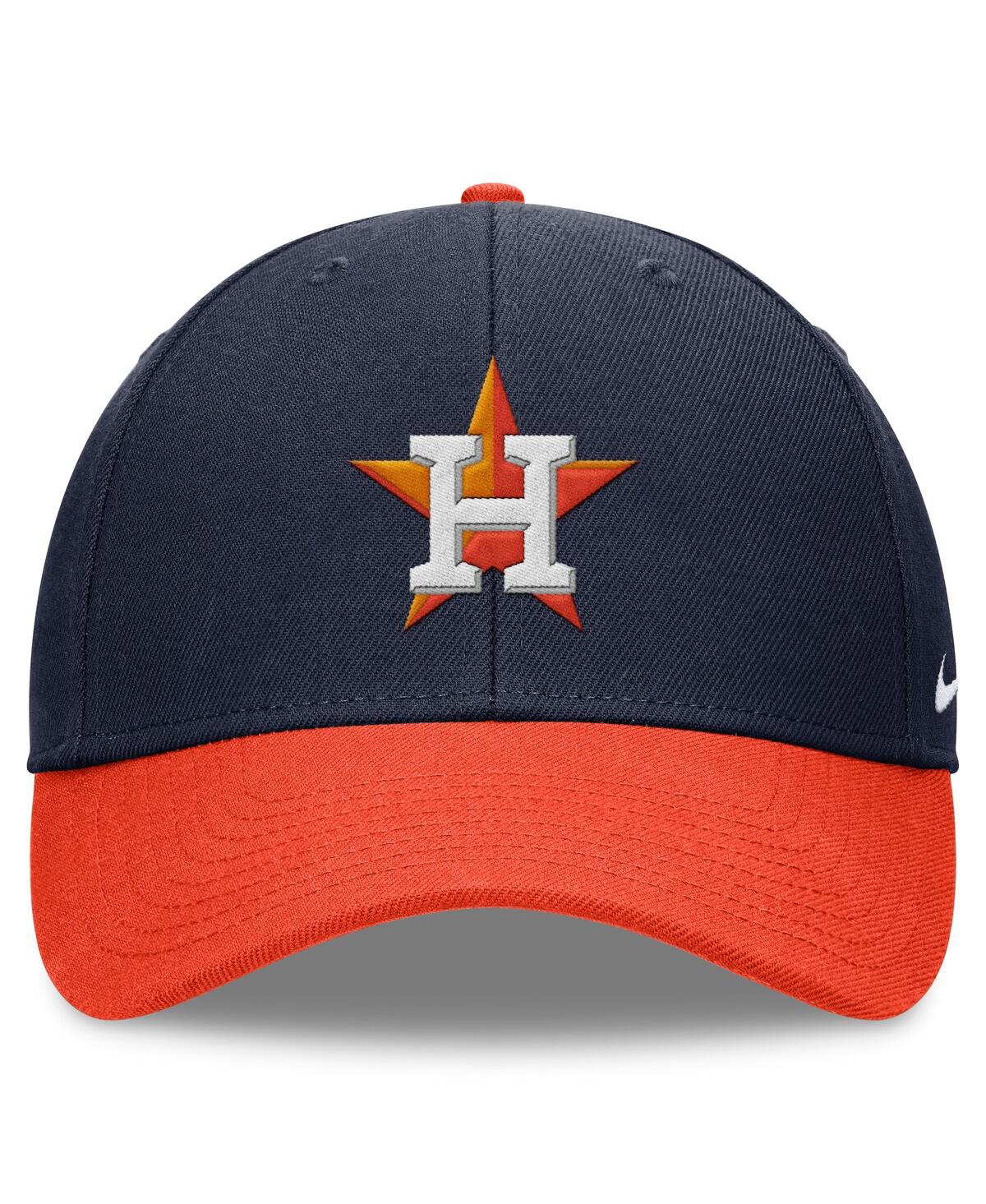 Nike Men's Navy/orange Houston Astros Evergreen Club Performance Adjustable Hat In Navy,orange