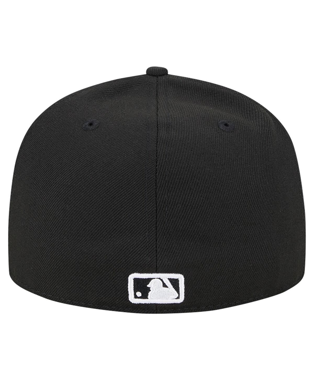 New Era Men's Black Tampa Bay Rays Logo 59fifty Fitted Hat