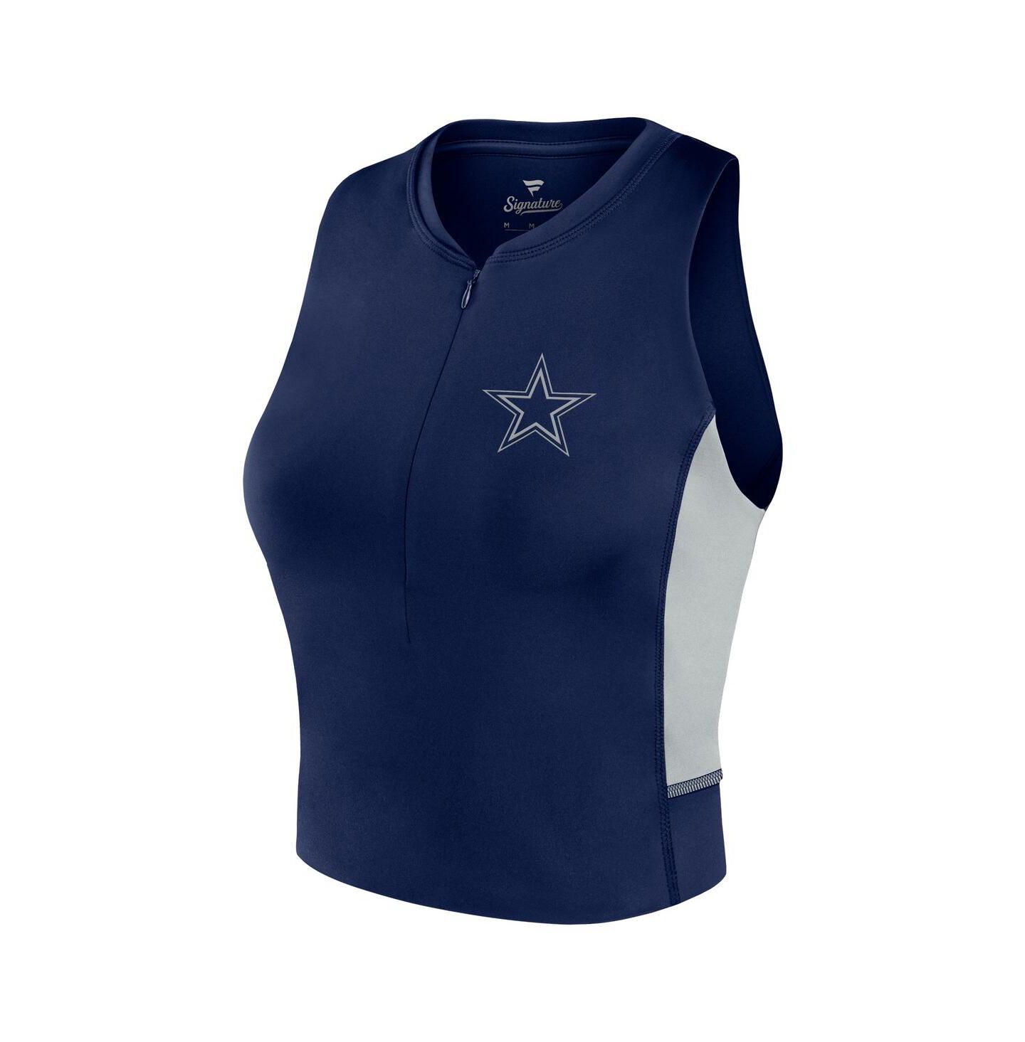 Женский топ Fanatics Navy Dallas Cowboys Studio Fitted Gym — фото 2