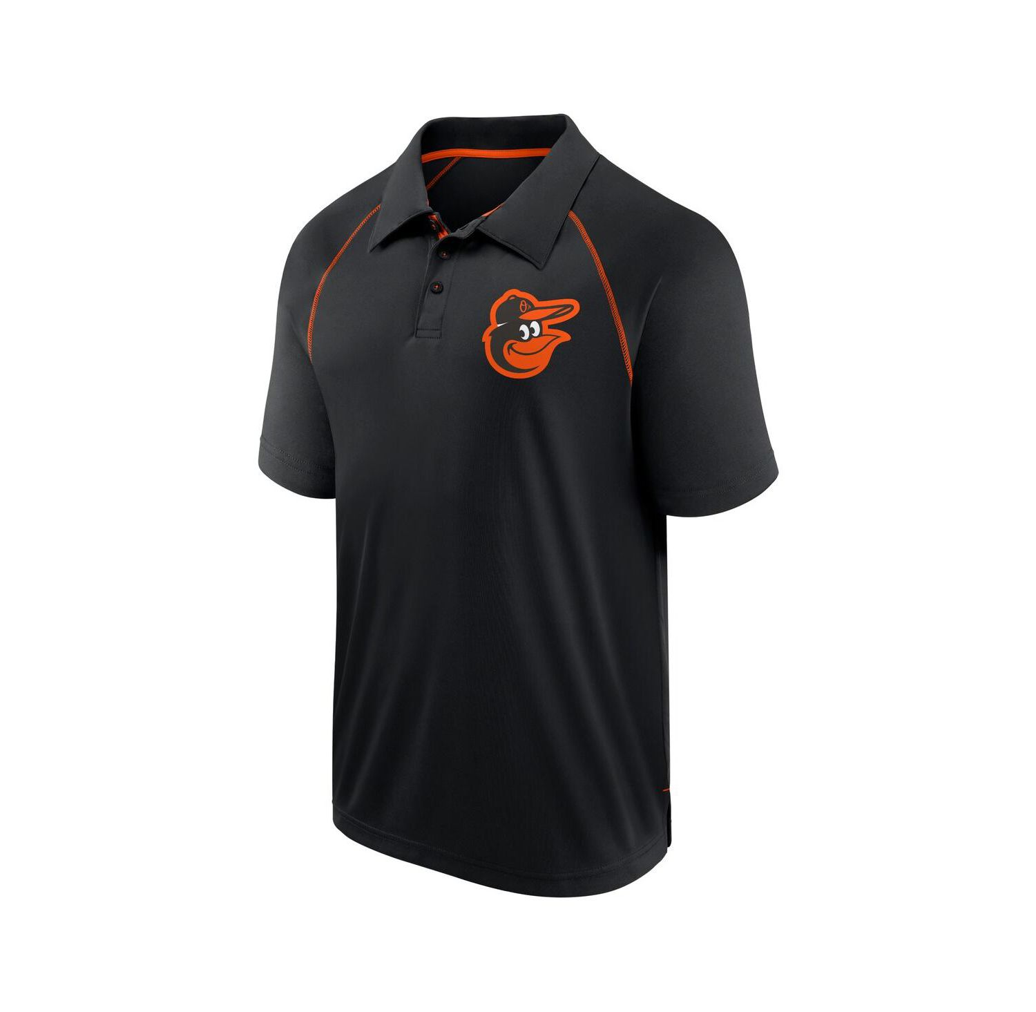 Men's Black Baltimore Orioles Strong Alone Raglan Polo