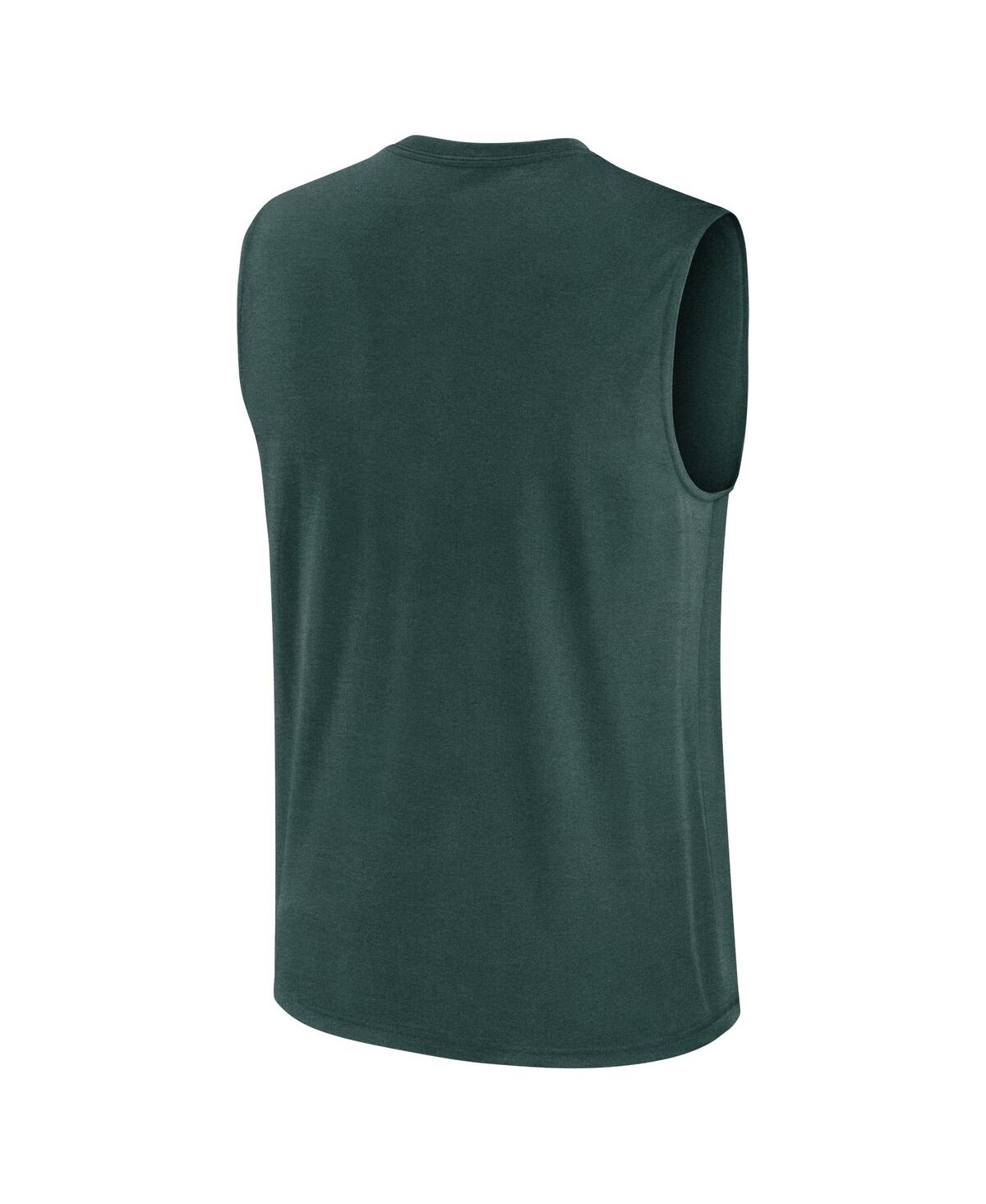 Nike Men'sMichigan State Spartans Primetime Legend Lock Up Performance Muscle Tank Top - Green