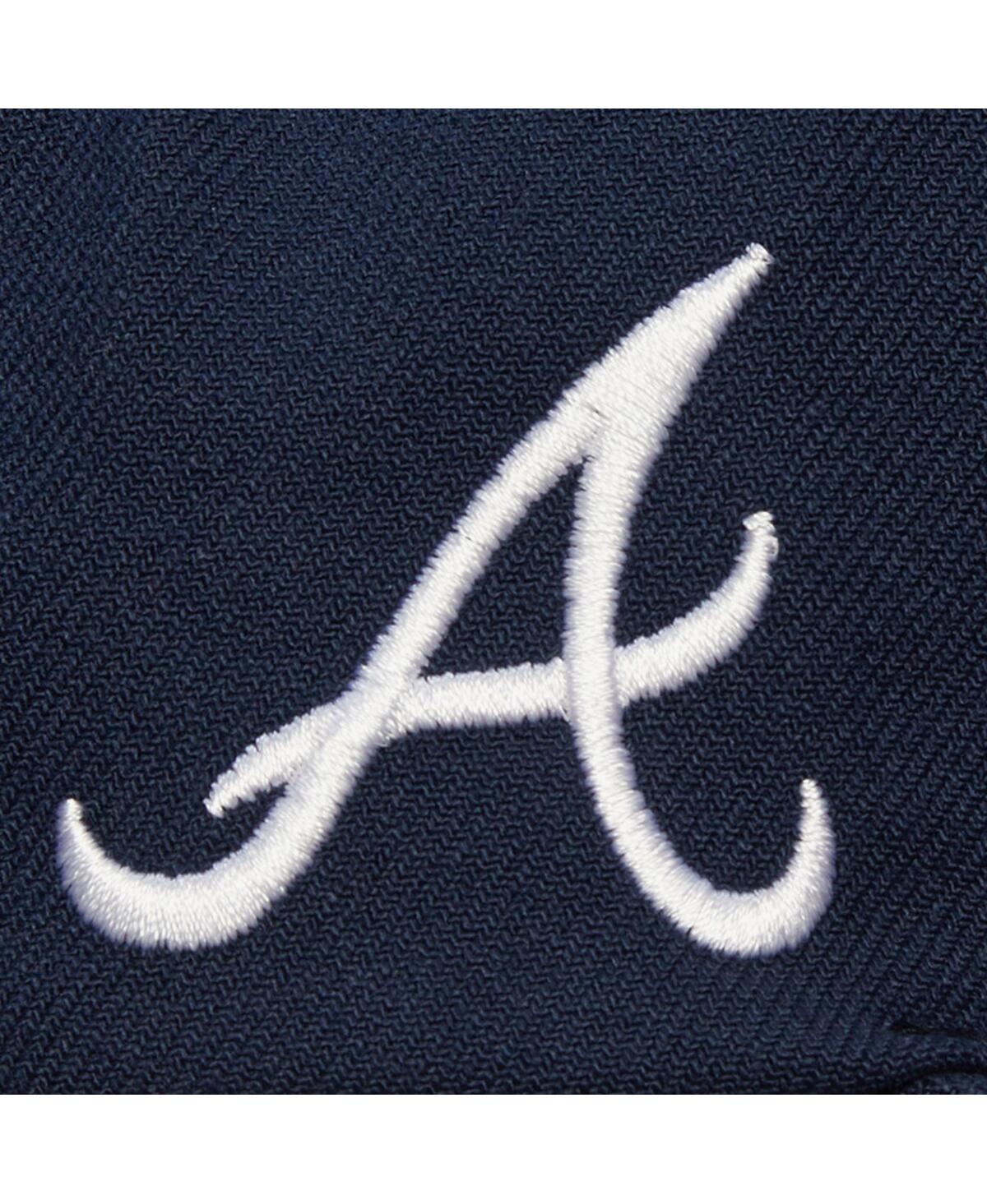 Mitchell & Ness Men's Navy Atlanta Braves Team Tagged Snapback Hat In Navy