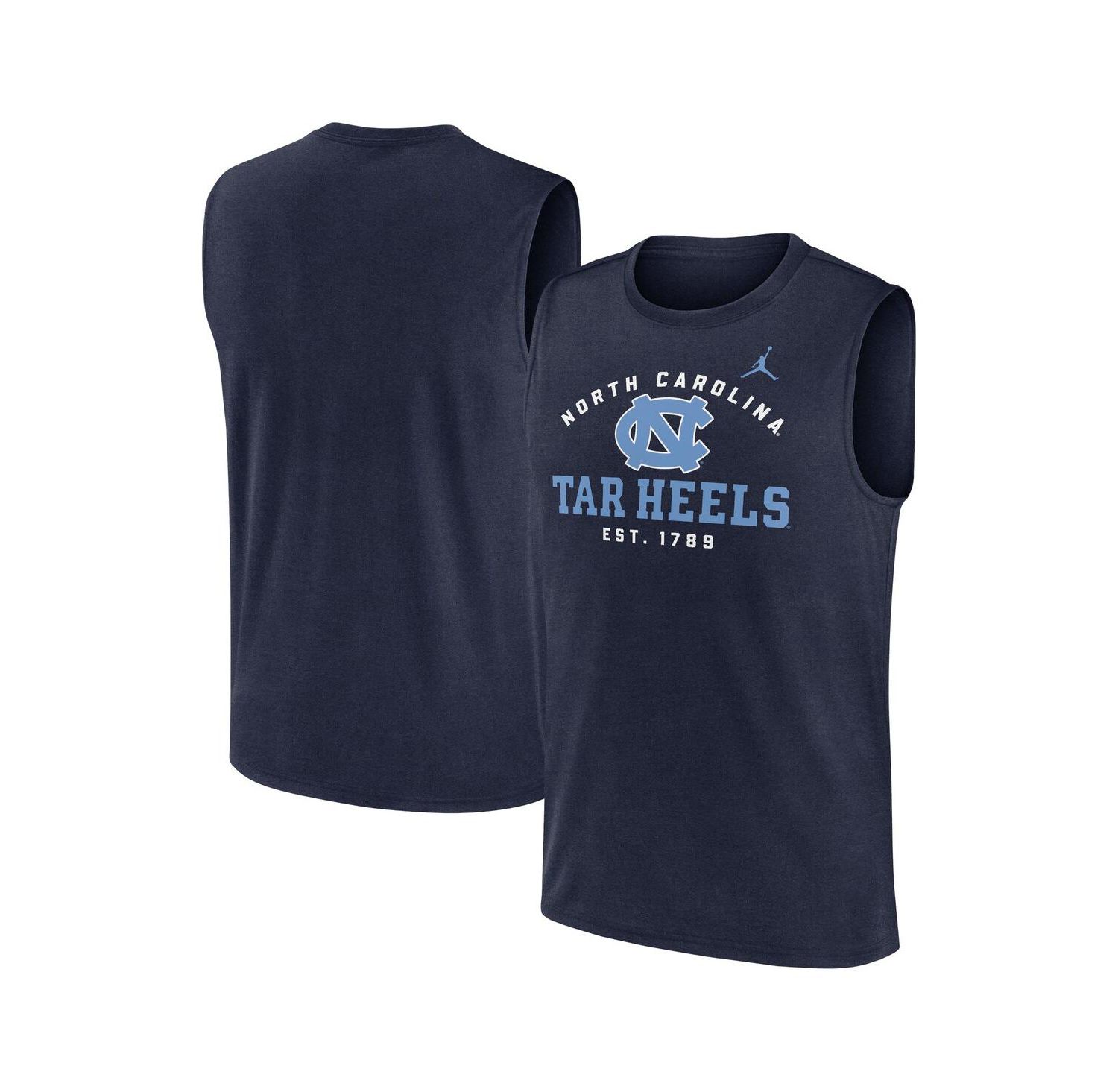 Men's Navy North Carolina Tar Heels Primetime Legend Lock Up Performance Muscle Tank Top