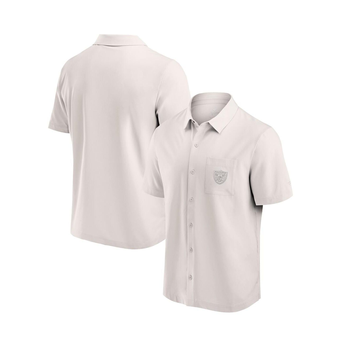 Мужская рубашка Fanatics Cream Las Vegas Raiders Front Office Button-Up — фото 1