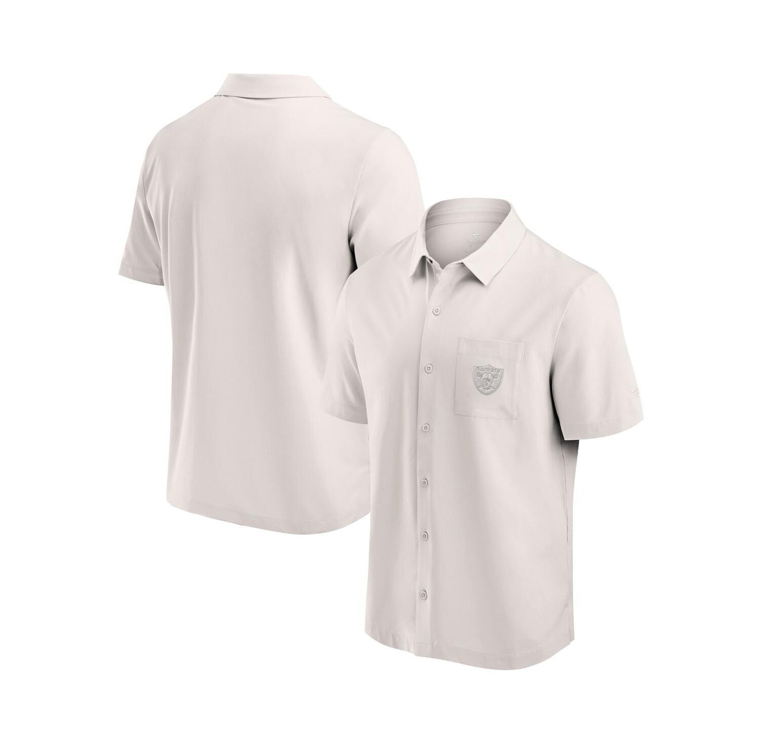 Men's Cream Las Vegas Raiders Front Office Button-Up Shirt