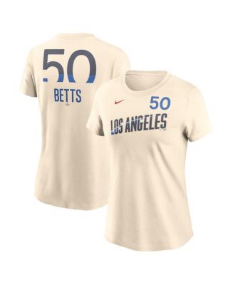 売れ筋商品|||ナイキ カットソー トップス レディース Women's Mookie Betts Cream Los Angeles Dodgers 2024 City Connect Fuse Name Number T-Shirt Cream Nike Women's Mookie Betts Cream Los Angeles Dodgers 2024