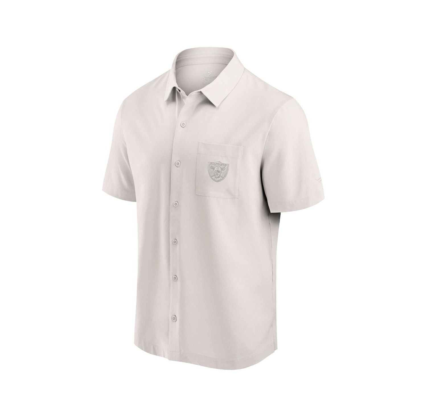 Men's Cream Las Vegas Raiders Front Office Button-Up Shirt