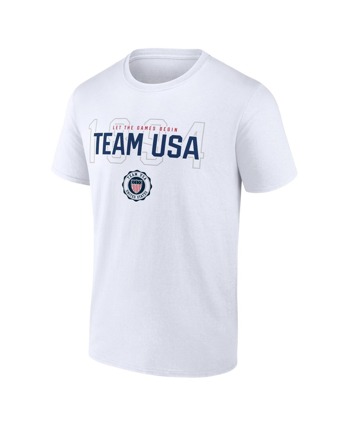 Fanatics Men'sTeam Usa Bold Outline T-Shirt - White