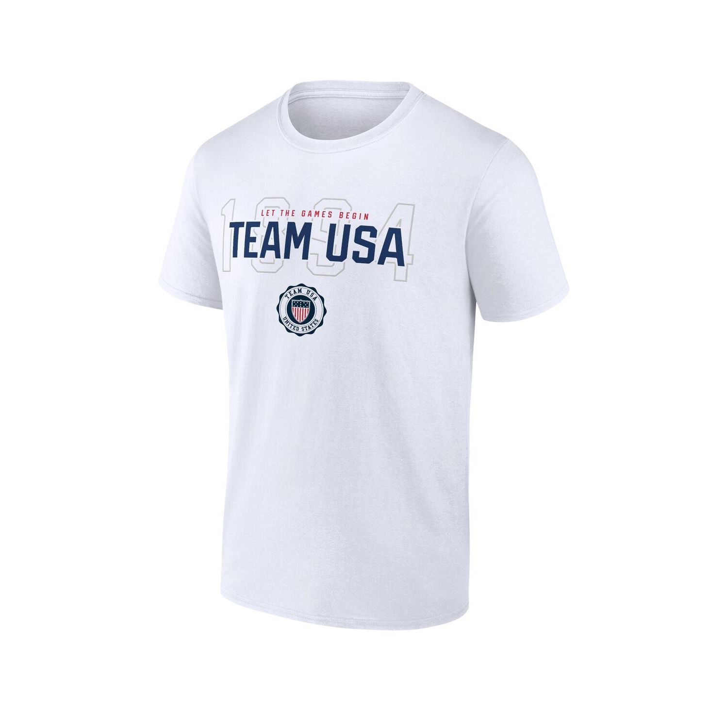 Men's White Team USA Bold Outline T-Shirt