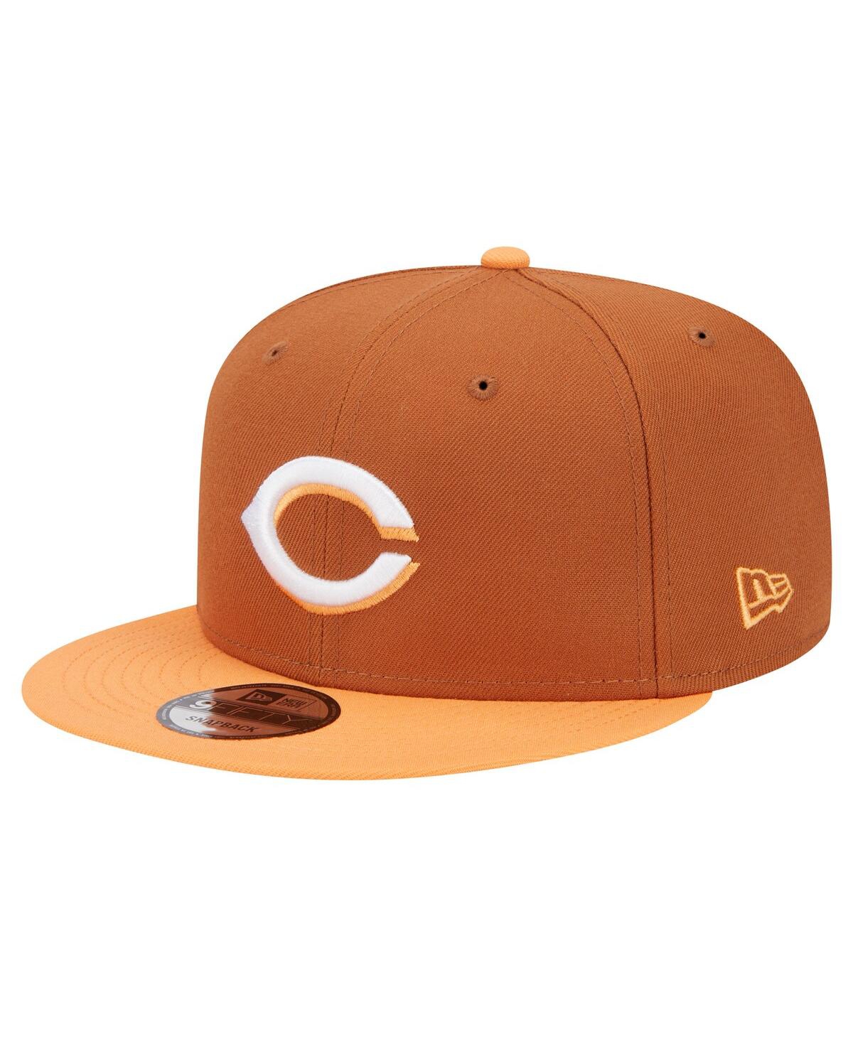 New Era Men's Brown/orange Cincinnati Reds Spring Color Basic Two-tone 59fifty Fitted Hat In Brown
