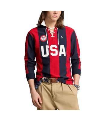 Polo Ralph Lauren Men s Red Navy Team USA 2024 Summer Olympics Rugby Long Sleeve Polo Macy s