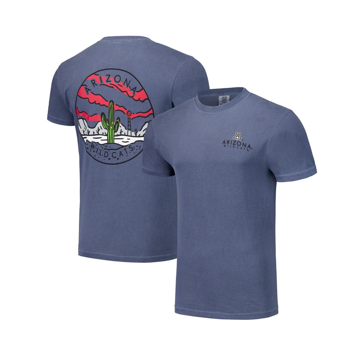Men's and Women's Navy Arizona Wildcats Scenic Comfort Colors T-Shirt