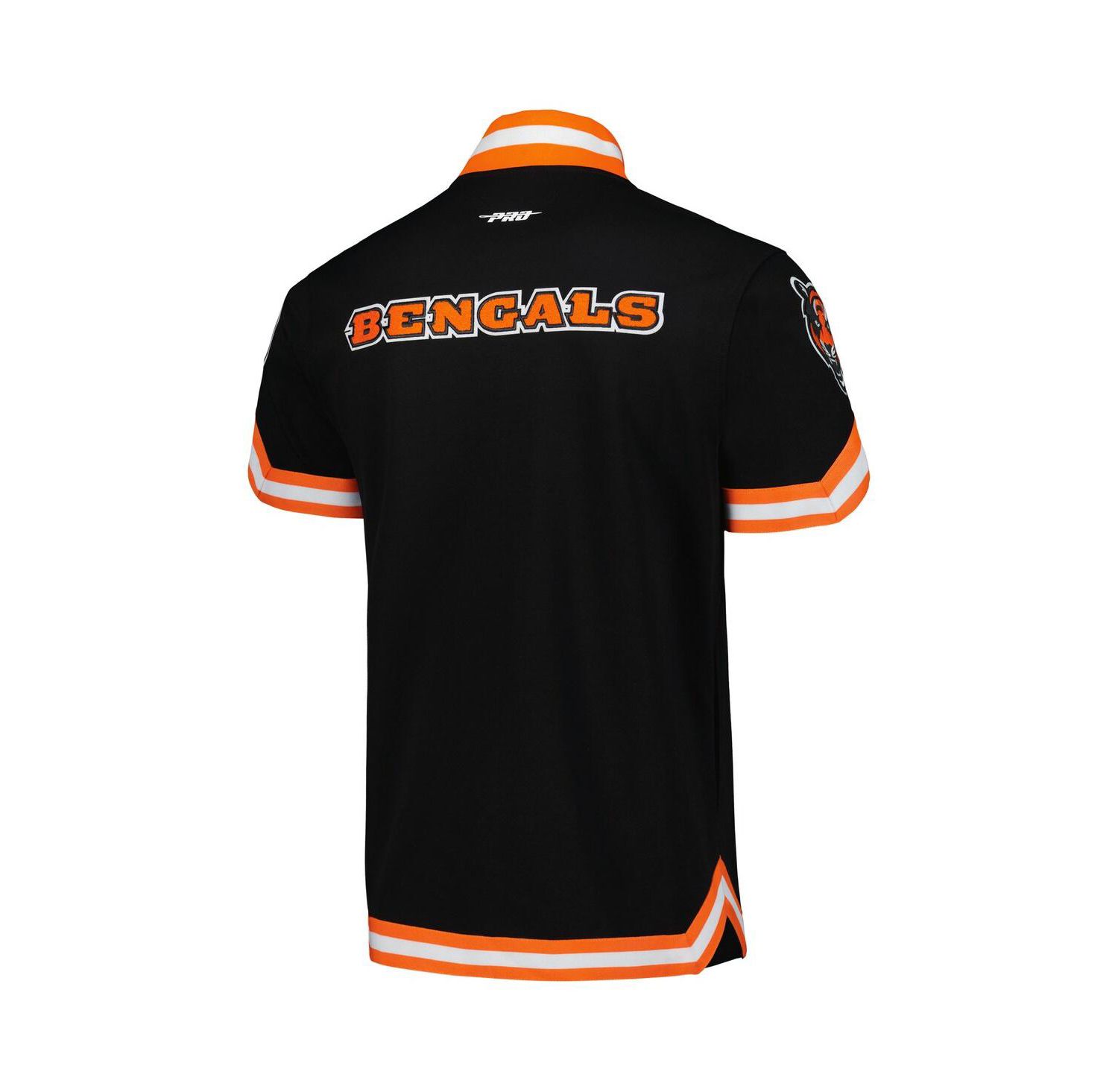 Men's Black Cincinnati Bengals Classic Warm-Up Short Sleeve Full-Snap Jacket