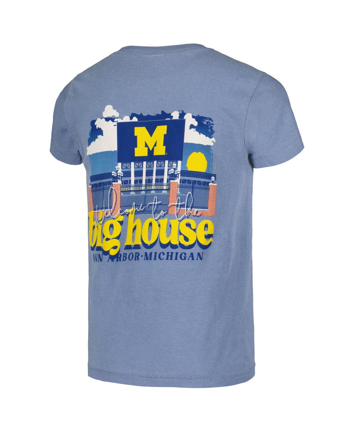 Image One Big Boys and GirlsMichigan Wolverines Hyperlocal Comfort Colors T-Shirt - Navy