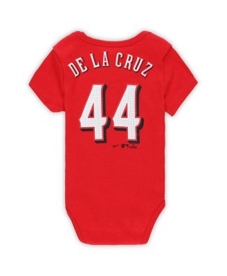 Baby Elly De La Cruz Red Cincinnati Reds Fuse Name Number Bodysuit
