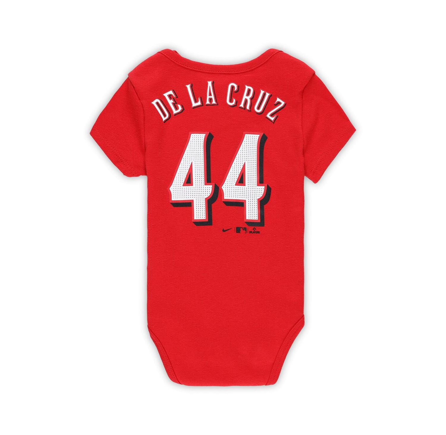 Baby Elly De La Cruz Red Cincinnati Reds Fuse Name & Number Bodysuit