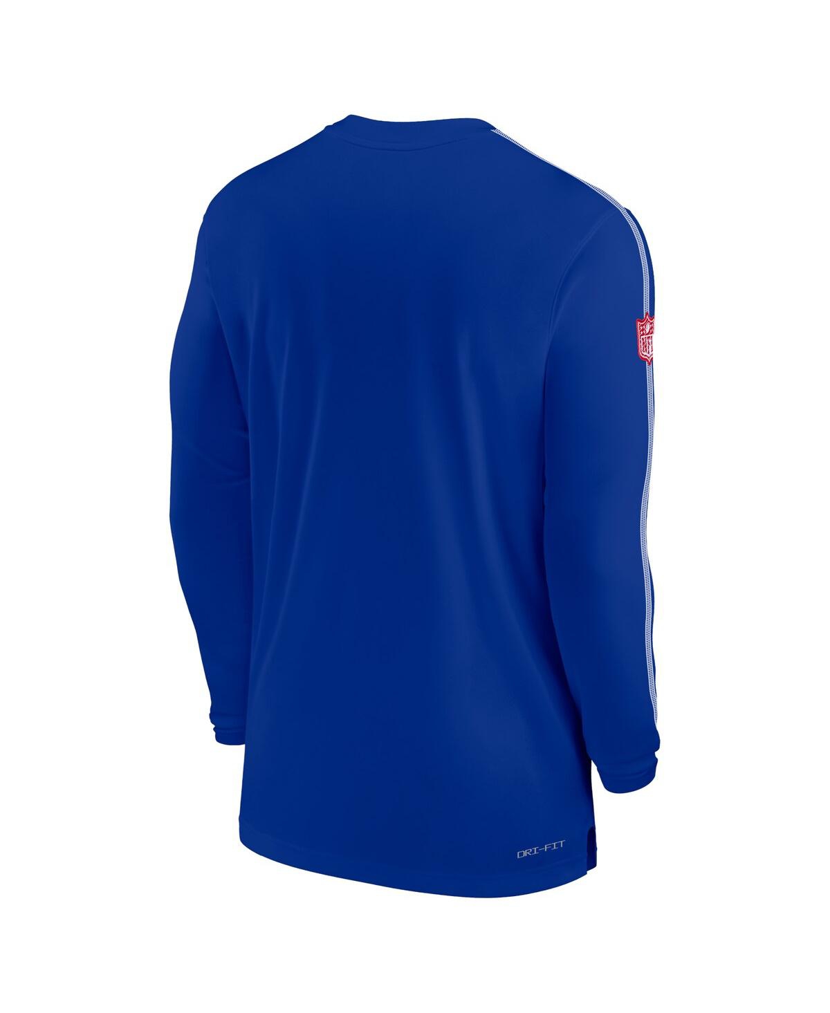 Nike Men's Royal Buffalo Bills Sideline Coach Uv Performance Long Sleeve T-shirt In Royal,white