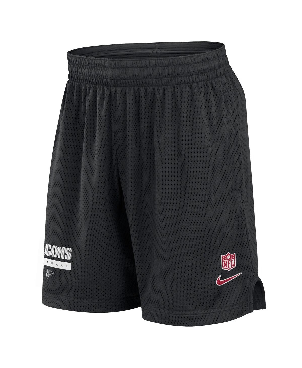 Nike Men'sAtlanta Falcons 2024 Sideline Performance Mesh Shorts - Black, Red